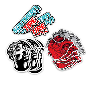 Custom Die Cut Waterproof UV Resistant Glossy Lamination Sticker Sheet Custom Shape Logo Printing Digital Printing Promotional