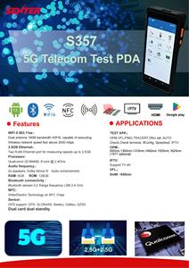 S357 V3 Viễn Thông kiểm tra PDA Android 13 OS PDA Wifi speedtest lên đến 2300M Wifi Phân Tích <span class=keywords><strong>Lan</strong></span> Port 2.5g RJ45 Mạng Tester - Product Image 5