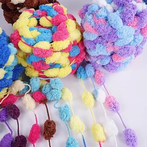 Grande boule de <span class=keywords><strong>laine</strong></span> épaisse en forme de boule coussin de canapé <span class=keywords><strong>tapis</strong></span> fait à la main bricolage tissage matériel paquet - Product Image 4