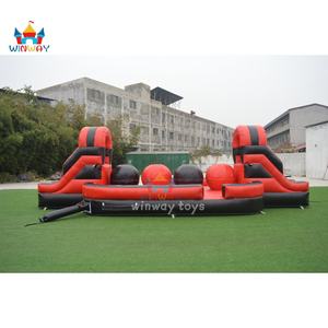 Parcours d'obstacles gonflable 3 voies avec traversée de rivière à la corde - Direct Usine - Défi de team building extérieur pour carnaval - Product Image 4