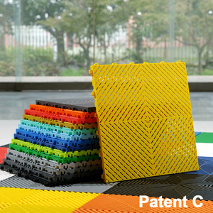 Nhà máy cấp bằng sáng chế mới 3D lồng vào nhau gạch lát sàn nhà để xe và chống trượt PVC sàn nhà để xe mat Dễ dàng cài đặt hội thảo Vinyl gạch - Product Image 3