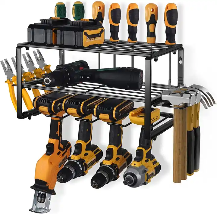 Power Tool Organizer Heavy Duty Tool Shelf, Wall Mounted Storage