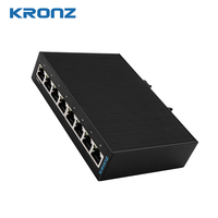 Commutateurs Ethernet industriels KRONZ 8 ports Gigabit 10/100Mbit/s non gérés IP40 Rail DIN État neuf pour l'Internet des objets