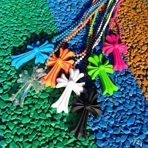 <span class=keywords><strong>Collana</strong></span> Trendy Versatile con <span class=keywords><strong>Croce</strong></span> Colorata in Resina, Stile Punk, per Anniversario, <span class=keywords><strong>Collana</strong></span> Versatile da Donna - Product Image 4