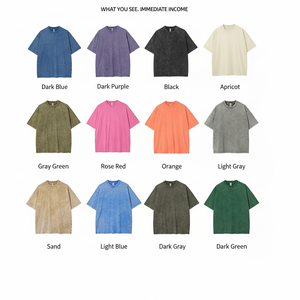 เสื้อยืดฟอกกรดสำหรับผู้ชายเสื้อยืดวินเทจทรงโอเวอร์ไซซ์แนวสตรีทเสื้อยืดผ้าฝ้ายเสื้อยืดผู้หญิงฟอกกรดพิมพ์ลายพัฟปักลาย - Product Image 3