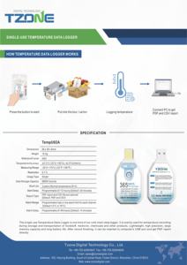 고급 TempU02A USB 푸드 트럭 일회용 레코더-PDF 콜드 체인 온도 데이터 로거 - Product Image 6