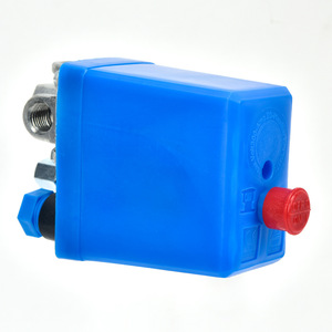 สวิตช์ควบคุมแรงดันลม G1/4 100 psi ฝาครอบสีน้ำเงิน ตัวควบคุมแบบรูเดียวไฟฟ้า - Product Image 2