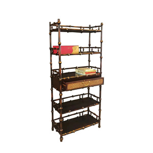 Handmade Bamboo Chinese Style Display Shelf Multi Compartment Storage Cabinet Antique Eco Friendly For Tea And Books - Product Image 3
