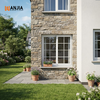 Ventanas Interiores Panorámicas de Vidrio Templado con Diseño de Rejilla, Ventanas Corredizas de UPVC Insonorizadas para Sala de Estar