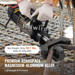เครื่องดัดเหล็กเส้นแบบพกพา ได้รับการรับรองมาตรฐาน CE ขนาด 4-32 มม. 110V/220V สำหรับเหล็กเส้นหลากหลายชนิด เครื่องมือสำหรับงานก่อสร้าง - Product Image 6