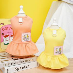 Pet Dress Cute Dog Shirt Printed Dog Princess Summer Apparel Clothes <strong>Skirt</strong> with Ruffle Dress - Product Image 2
