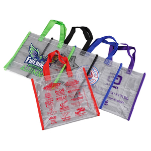 High Quality Durable Using Promotional Plastic Tote Bag Transparent PVC PVC Tote Shopping Bag