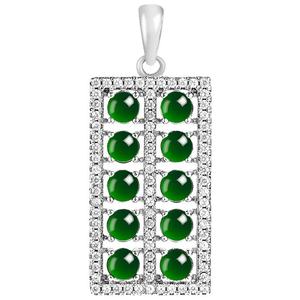Colgante de Jadeíta Natural con Forma de Ábaco, Plata S925, Joyería para Mujer, Diseño Original, Estilo Chino, Regalo con Certificado de Tasación D346 - Product Image 5