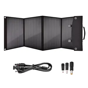 Panel Solar Flexible para exteriores, cargador portátil plegable profesional para acampar, 40W, 60W, 100W