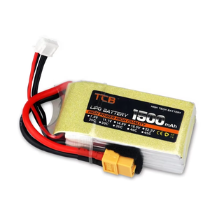 TCB工場卸売 11.1v 14.8v 22.2v 1500mah 25C <span class=keywords><strong>2</strong></span>-4S RC固体電池パック 飛行機 車 ボート LiCoO2カソード -20/60℃ - Product Image 5