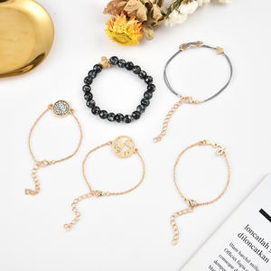 Fashion Jewelry Sets <b>Bracelet</b> Set Gold Plated Alloy Women's Trendy Love Heart <b>Turtle</b> Infinity Beaded <b>Bracelets</b> Gift - Product Image 3