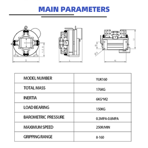 16 Years Experience High Quality Automatic 4 Jaw Rotary Pneumatic <strong>Laser</strong> Chuck for Fiber <strong>Laser</strong> Pipe Cutting Machine for 160mm - Product Image 2