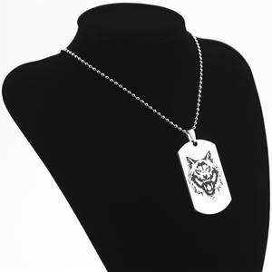 ร้อนขายหุ้นแท็กสุนัขที่มีห่วงโซ่โลโก้ Sillk หน้าจอพิมพ์ Dogtag 304วัสดุสแตนเลส - Product Image 3