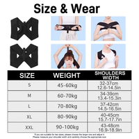 Correcteur de posture, soutien dorsal respirant en cuir PU, sangle d'épaule avant réglable et large, protection du haut du dos