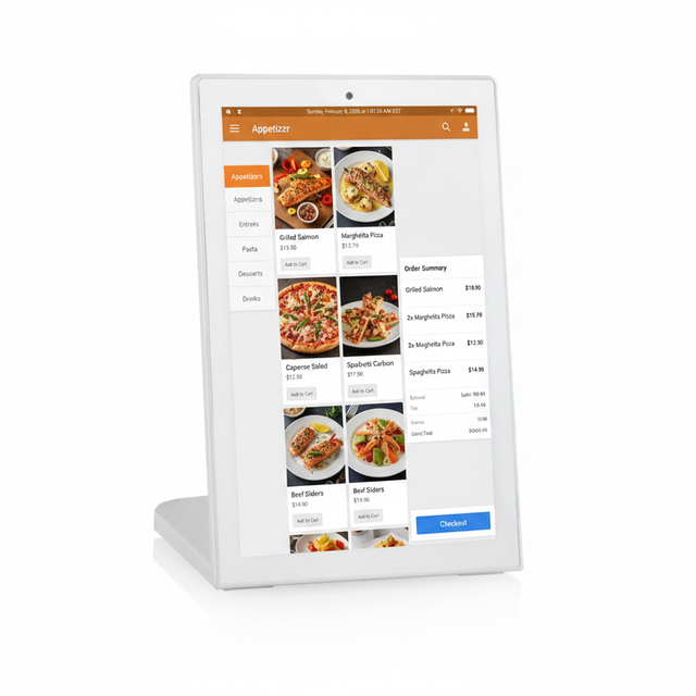 10.1 Inch L Shape USB Capacitive Touch Screen Android 11 Restaurant Order Customer Tablet