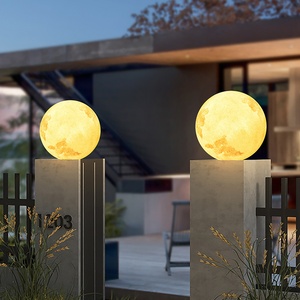 Fête en plein air IP65 étanche charge couleur <span class=keywords><strong>solaire</strong></span> lune paysage extérieur parc bord de route jardin pelouse lune forme lampe décorative - Product Image 3