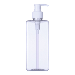 Pet 180ml 300ml 500ml 10oz 16oz chai vuông áp lực Lotion Hand sanitizer rửa cơ thể dầu gội đầu trong chai nhựa Nhựa - Product Image 6