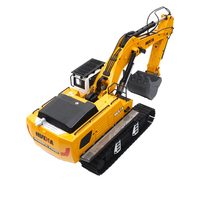 Huina 1599 Excavadora RC de Ingeniería en Plástico, Escala 1:14, 12 Canales + Alcance de 25m, Juguete Eléctrico con Control Remoto para Adultos, Interior/Exterior