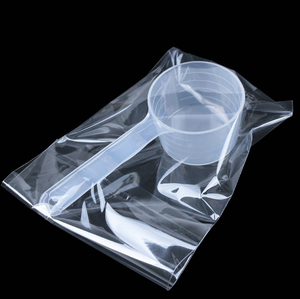 Cuchara medidora de PP transparente de plástico de 50ml y 25g, cuchara de leche en polvo de fondo plano redondo transparente con bolsa de Opp a escala - Product Image 4
