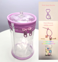 Sac de rangement et de présentation pour poupées, en PVC transparent épaissi, avec fermeture éclair, grande capacité, portable et anti-poussière