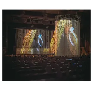 Premium quality 3d holographic display mesh projector screen large hologram gauze for wedding/stage/shows/outdoor activities