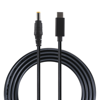 1M Longueur Pvc Noir Type C à 5.5*2.5mm Dc Jack PD Charge Usb-C Câble élévateur 5V 9V 12V 15V 20V