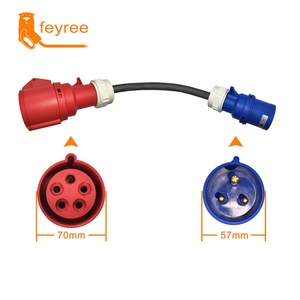 Cable de Carga para Vehículos Eléctricos Feyree Nuevo con Certificación CE, 3.5KW/7KW/11KW, Trifásico 32A, Monofásico 16A, Enchufe Europeo - Product Image 2