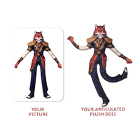 Fabrication sur mesure de poupées articulées en peluche de dessins animés d'anime, personnalisation en usine, jouet lémurien en peluche super doux à longs bras