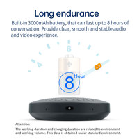 Microphone de vidéoconférence portable BT sans fil avec réduction du bruit AI 360 Voice Pickup to 3M for Huddle Meeting Room