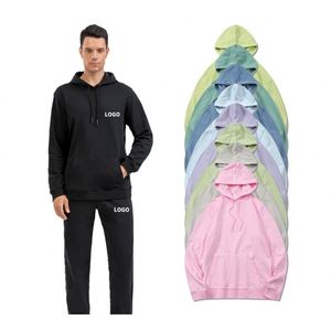 Ensemble de survêtement unisexe de haute qualité avec logo personnalisé brodé pour hommes, idéal pour la gym et le sport, grandes tailles, caractéristiques hivernales - Product Image 1