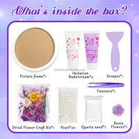 Kit de crème de simulation pour décorations, colle à crème fouettée, crème décorative avec fleurs séchées et perles en résine plastique