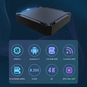 Meest Populaire Android 11.0 Fabriek Wholesale Prijs Xs97 Mini Amlogic S905y4 2Gb 16Gb 4K Smart Streaming Android Settop Box