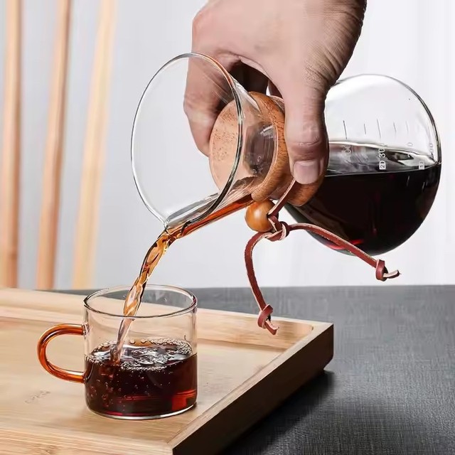 Classic Design 400ml Pour Over Glass Coffee Pot Manual Coffee Dripper Brewer Glass Cold Drip Pour Over Coffee Maker