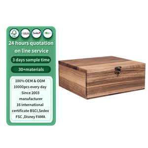 Caja de madera personalizada para joyería, caja de almacenamiento de recuerdo de madera para regalo - Product Image 1