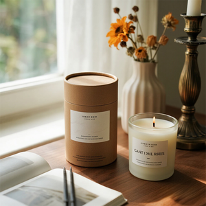 Tùy chỉnh kích thước thiết kế in logo các tông nến xi lanh nước hoa chai thủy tinh bao bì hộp Kraft ống giấy cho mỹ phẩm - Product Image 3