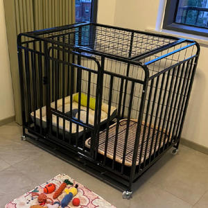 Gabbia per <span class=keywords><strong>Cani</strong></span> in Ferro Ben Ventilata con Design a Rete Traspirante per <span class=keywords><strong>Cani</strong></span> Medi/Grandi, Uso Interno con Area Toilette Separata, Per Tutte le Stagioni - Product Image 3