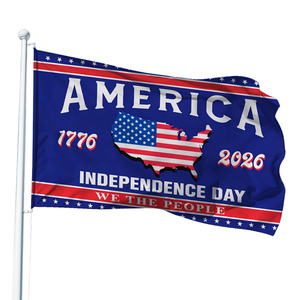 Bandiera Personalizzata USA 250° Anniversario 3x5ft in Poliestere con Occhielli, Design Durevole con Mappa dell'America per il Giorno dell'Indipendenza - Product Image 3