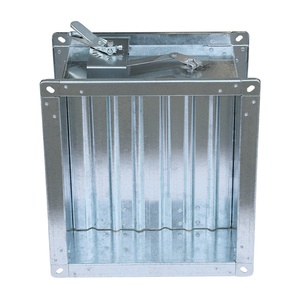 Serranda per il controllo del volume d'aria per condotti di ventilazione in acciaio zincato, manuale, a apertura opposta, multi-lama - Product Image 1
