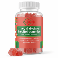 Gummies Myo-Inositol et D-Chiro-Inositol avec Vitamine D et Folate pour la Fertilité, le Soutien de la Fertilité, du syndrome des ovaires polykystiques (SOPK) et de l'équilibre hormonal