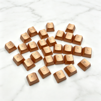 Capuchons de touches de clavier de jeu en métal, 26 lettres, or rose, usinés sur mesure par CNC, pour remplacement