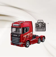 Camión Tractor RC HUINA 1501+1502 770S V8 en Oferta, 2.4GHZ 4CH Escala 1/18, Material Plástico con Luz y Sonido, Regalo para Niños
