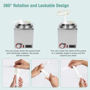 2.5L Electric Hot Steel Cheese <b>Pump</b> <b>Dispenser</b> Industrial Cooking Sugar Sweet and Cheese Sauce Heater Pumped Cheese <b>Dispenser</b> - Product Image 4