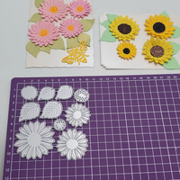 Fustella in Metallo a Forma di Girasole per Scrapbooking, Timbro per Carta, Nuovo Stampo Fai-da-Te per Foglie e Fiori