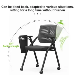 ZITAI New Stackable Mesh Flip Conference Chair Back Ergonomic Office Chair Mesh Training Chair For Office
