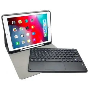 Mini étui pour tablette clavier sans fil blue tooth avec touches rondes touchpad pour ipad 10.2 10.5 10.9 11 pouces